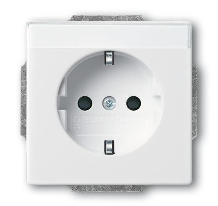 Busch-Jaeger 20 EUCNB-84 SCHUKO® socket insert, with labelling field studio white