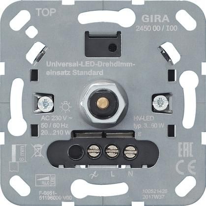 Gira 245000 S3000 Uni-LED rotary dimmer. Standard use