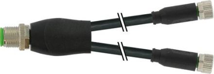 Murrelektronik 7000-40821-6300030 code PUR 3x0.25 black UL/CSA+drag chain 0.3m round connector