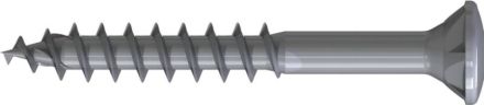 Reisser 00U241V238-04005004-1 Wood facade screw, Liseko, milling pockets, SIT®20, TG, SPI tip, ETA, 4.0 x 50, stainless steel A2, threaded, pass., 2x sliding, pack of 200, with bit