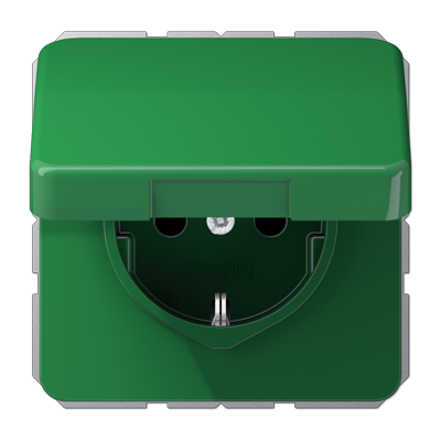 Jung CD590KLGN hinged lid, thermoplastic, CD series, green (for SV)