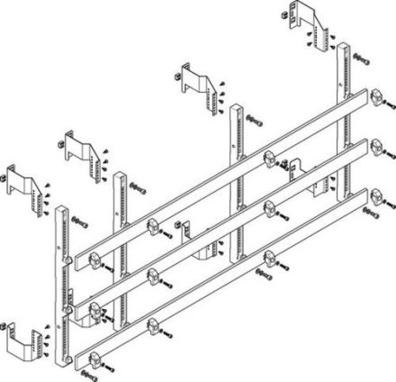 ABN flat 185mm with CU 50x10mm 3-pole 150mm busbar module (MFSC55983)