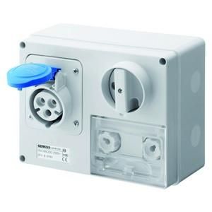 Gewiss GW66026 horizontal with housing 16A/3 pin 230V IP44 socket
