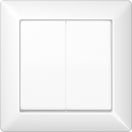 Jung AS590-5WW rocker switch 2-way, with frame, Duroplast, AS series, alpine white