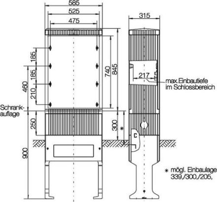 ABN SL080VT size 0, height 845mm 2-FB, height 5