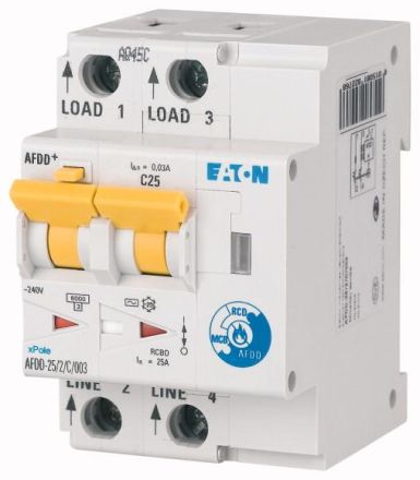 Eaton AFDD-25/2/B/003-A B25A 2-pole 0.03A Type A fire protection switch, 187225