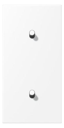 Jung AL12-20WWMR07 cover with rocker arm, cylinder, 2-way, 2 x 1 rocker arm, vertical, series LS 1912, snow white matt (painted aluminum)