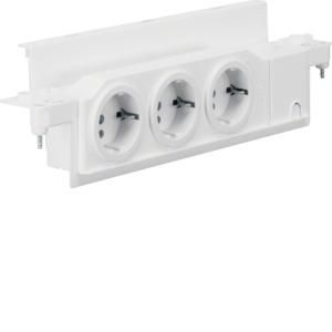 Hager VZ00UP flush-mounted socket 3-way