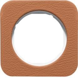 Berker 10112369 frame leather brown/polar white glossy Berker R.1