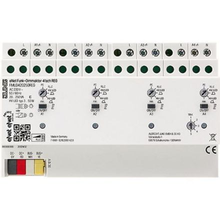 Jung FMUD420250REG REG 4-channel radio universal dimming actuator
