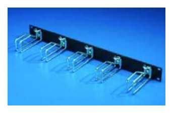 RITTAL 7257005 marshalling panel 1U RAL9005 with 5 brackets steel 105x43mm