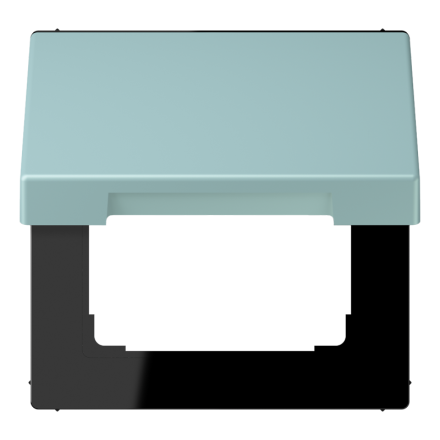 Jung LC990BFKL214 hinged cover with return spring, painted thermoplastic, LS series, céruléen clair ( LC32033 )