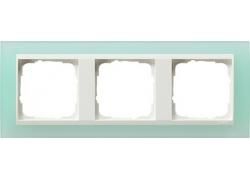 Gira 0213395 3-way cover frame for pure white Gira Event Opaque Mint