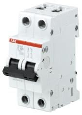 ABB Stotz-Kontakt S202-B80, circuit breaker B-Char., 6kA, 80A, 2P, 2CDS252001R0805