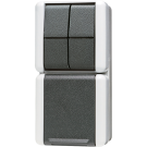 Jung 875W SCHUKO® socket 16 A 250 V ~ with series switch 10 AX 250 V ~, 16 A 250 V ~, IP 44, WG 800