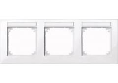 MERTEN 514325 frame 3-way horizontal, active white glossy