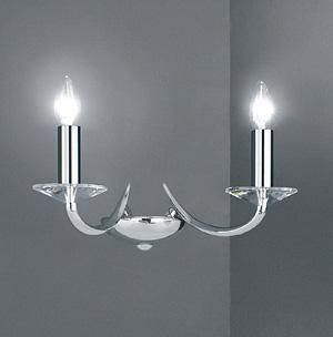 Brumberg 809002 wall light, chrome E14, 2x40W max.