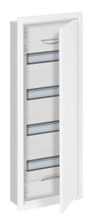 ABB Striebel & John U51R4 small distribution board, flush-mounted 4-row, with cover frame and door, 2CPX071711R9999