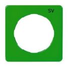 ELSO 223107 Central plate for socket printed SV green