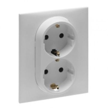 Legrand 864164 SCHUKO socket Niloe Step 1-way ultra white, (white)