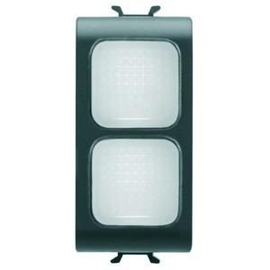 Gewiss GW12628 with two covers Transp. 1M black light signal