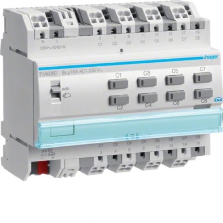 Hager TYA608D switching/blind output 8-way 16A