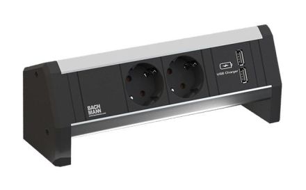 Bachmann 902.0192 DESK 2xCEE7/3 1xUSB Charger GST18