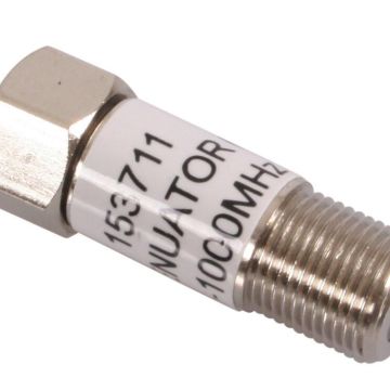 Triax 153711 F-att. 6dB with F-connectors 5-2400MHz fixed attenuators