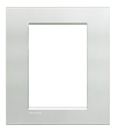 Bticino LNA4826AG Light frame SILVER 3+3 mod , (Silver)