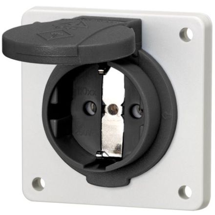 Mennekes 11012F black IP54 16A 2-pin +E 230V SCHUKO socket