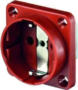 Mennekes 11533 16A 2-pole +E 230V red panel socket SCHUKO