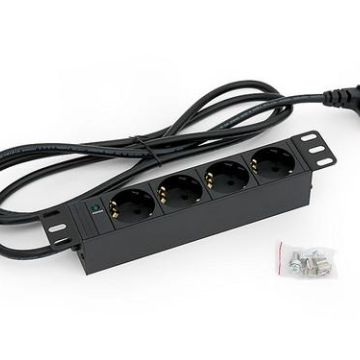 Triton RAB-PD-X91-C1 10 inch socket strip 4-way Schuko black