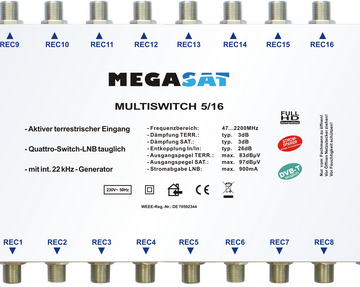 Megasat Multiswitch 5/16,NT