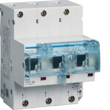 Hager HTN350E SLS switch 3-pole IG 50A for DIN rail