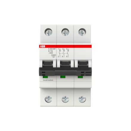 ABB Stotz-Kontakt 2CDS273445R0154 S203MT-C15 C-Char.10kA 15A 3P circuit breaker