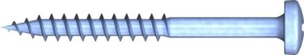 Reisser 009204S121-0350354-1 R2 chipboard screw, pan head, PZ, partial thread, 3.5 x 35, steel, galvanized, blue, 1x sliding, pack of 200
