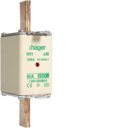 Hager LNH1080M6A NH fuse link NH1 aM 690V 80A K-detector