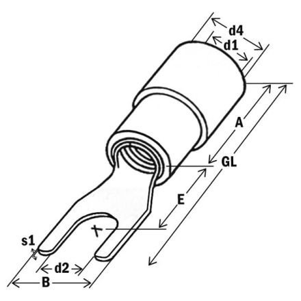 HAUPA 260863 tubular cable lug 16qmm M8 multi-wire