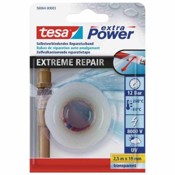 TESA 56064-00001-00 Extreme Repair Tape black 2.5 m : 19 mm