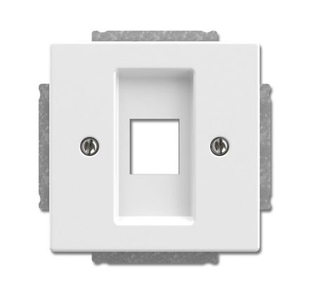 Busch-Jaeger 2561-84 central plate, with support ring studio white