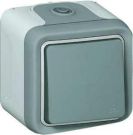 Legrand 069769 rocker switch blind closer 69769 1-pole FR AP Plexo IP55 white, (white)