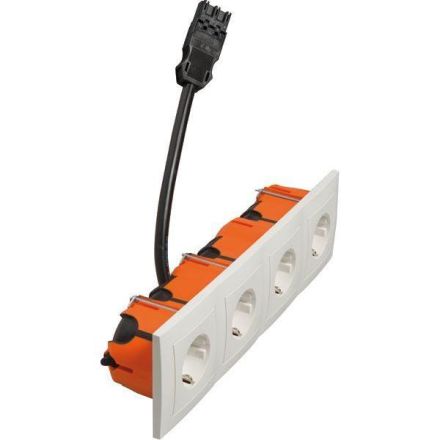 Hochköpper 76341 D 11.6614/674.02 SI WN30 LD four-way socket SCHUKO