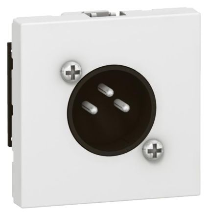 Legrand 078756 connection unit MOSAIC XLR plug 3-pin 2mod ws, (white)