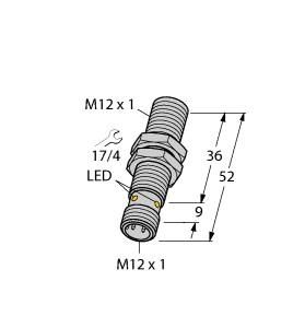Turck 1634824 BI4U-M12-AN6X-H1141 Inductive sensor