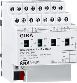 GIRA 222400 dimming actuator 1-10 V | 4-fold