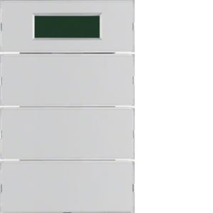 BERKER 75663774 KNX pushbutton sensor K.1/K.5 | 3-fold, temperature controller, display | aluminum