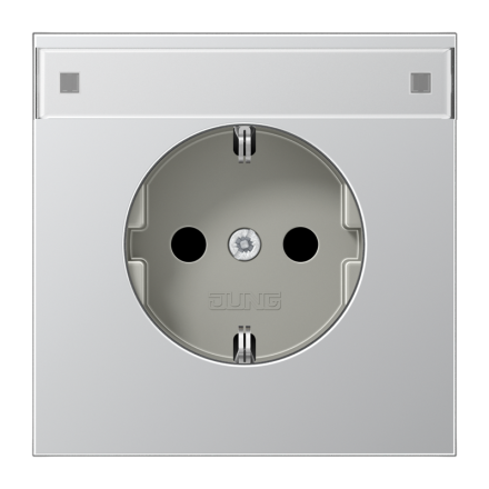 Jung AL1520NA SCHUKO socket, 16 A 250 V ~, with label field, LS series, aluminum