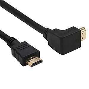Kindermann 5809000301 with 90 degree angle plug 1.0m black HDMI cable