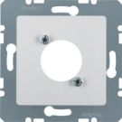 Berker 14121404 Central plate for XLR circular connectorsD-series alu, matt Central plate system