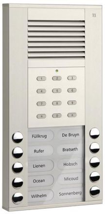 TCS ASE51100-0010 ASE51100 10 buttons AP silver code lock audio outdoor station ASD
